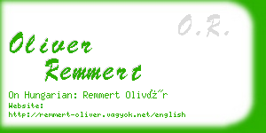 oliver remmert business card
